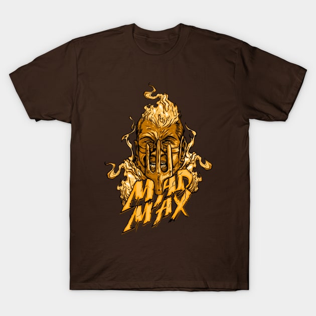 MAX's burning head (Gold) T-Shirt by demonigote